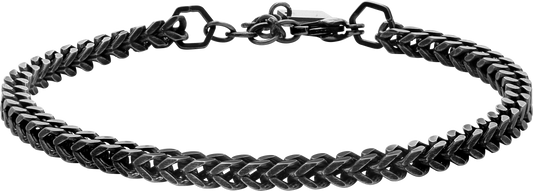 MAJOR: 4MM VINTAGE STEEL BRACELET, 20.5CM, ADJUSTABLE.