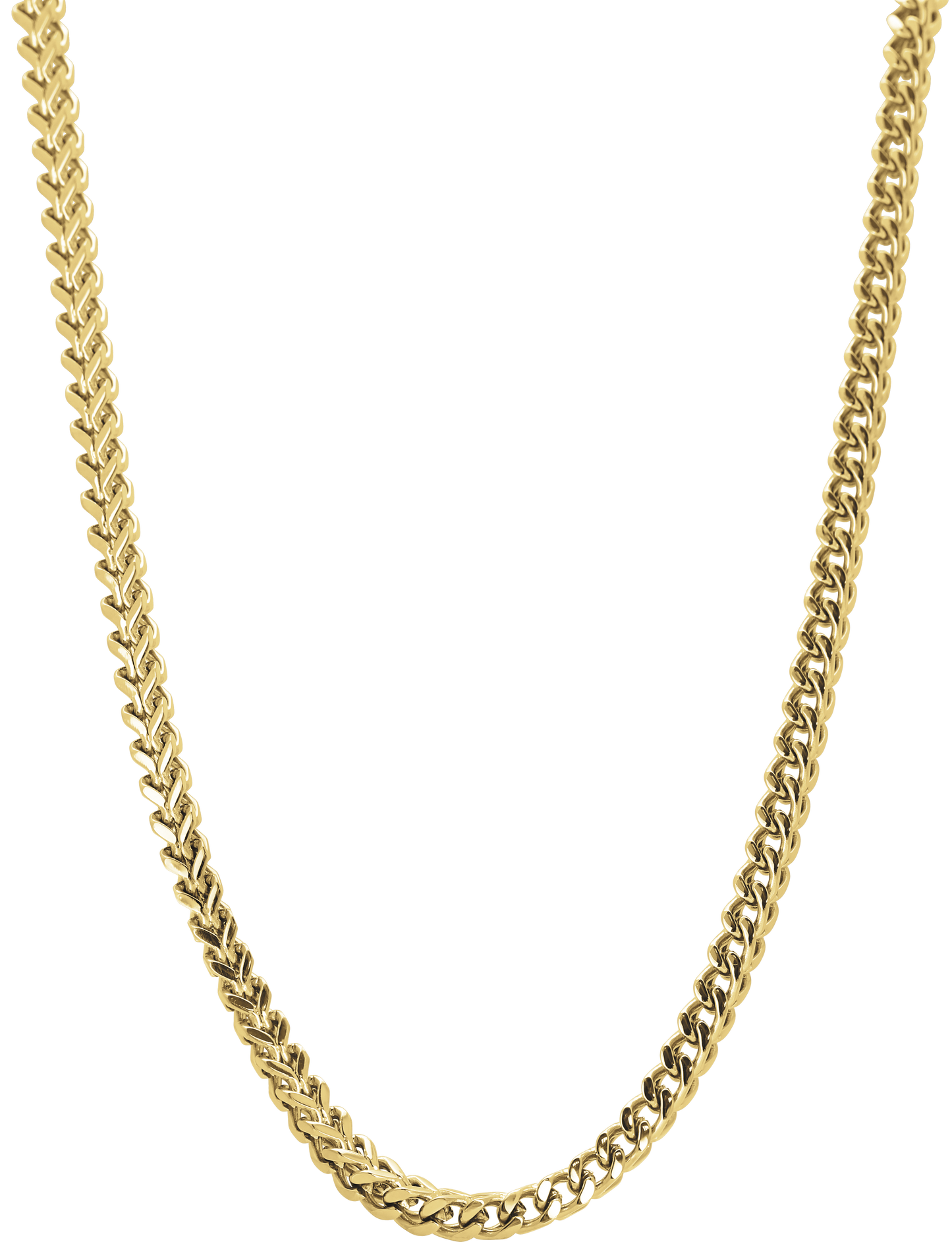 MAJOR: 4MM IP GOLD NECKLACE, 50CM, ADJUSTABLE.